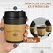 100 Pack 10 oz Paper Coffee Cups for Hot Chocolate Drinks, Black Disposable Coffee Cups with Lids, Sleeves and Stirring Sticks for Parties, Picnic, Travel, and Events